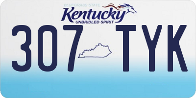 KY license plate 307TYK