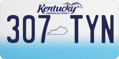 KY license plate 307TYN