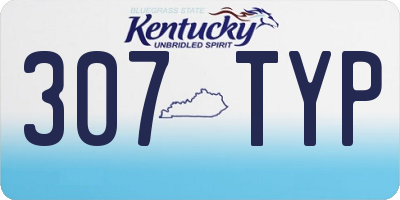 KY license plate 307TYP
