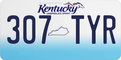 KY license plate 307TYR