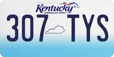 KY license plate 307TYS