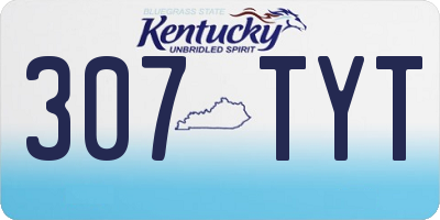 KY license plate 307TYT