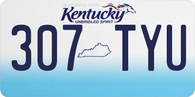 KY license plate 307TYU