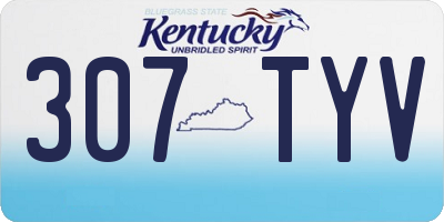 KY license plate 307TYV