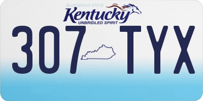 KY license plate 307TYX