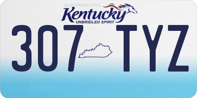 KY license plate 307TYZ