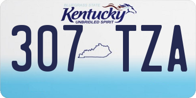 KY license plate 307TZA