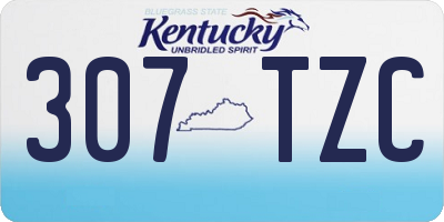 KY license plate 307TZC