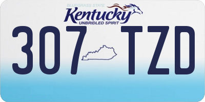 KY license plate 307TZD