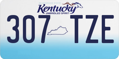 KY license plate 307TZE