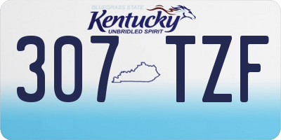 KY license plate 307TZF