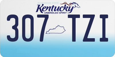 KY license plate 307TZI