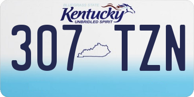 KY license plate 307TZN