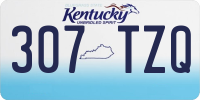 KY license plate 307TZQ