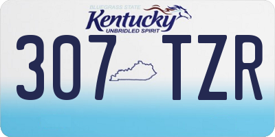 KY license plate 307TZR