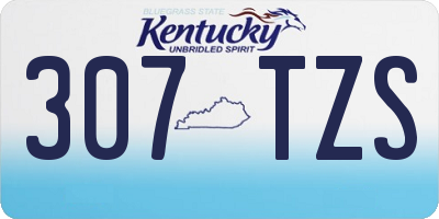 KY license plate 307TZS
