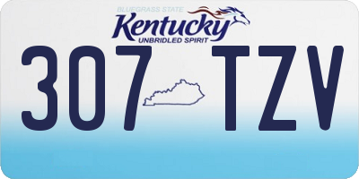 KY license plate 307TZV
