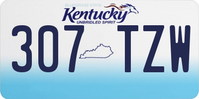 KY license plate 307TZW