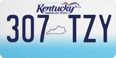KY license plate 307TZY