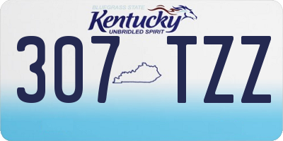 KY license plate 307TZZ