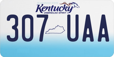 KY license plate 307UAA