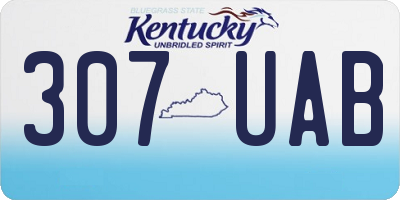 KY license plate 307UAB