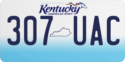 KY license plate 307UAC
