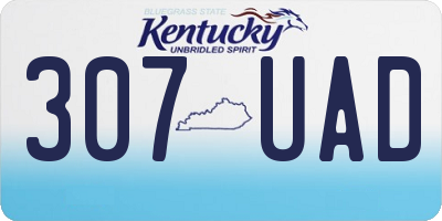KY license plate 307UAD