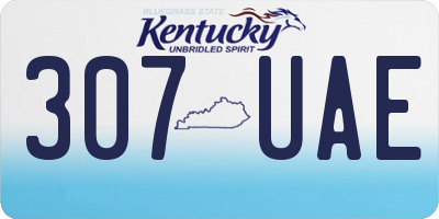 KY license plate 307UAE