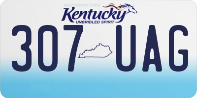 KY license plate 307UAG