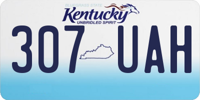 KY license plate 307UAH