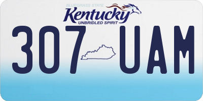 KY license plate 307UAM