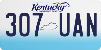 KY license plate 307UAN