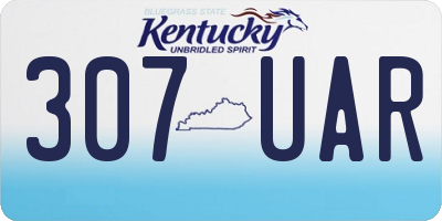 KY license plate 307UAR