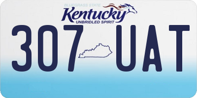 KY license plate 307UAT