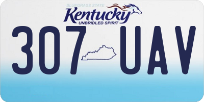 KY license plate 307UAV