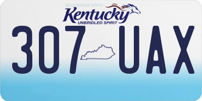 KY license plate 307UAX