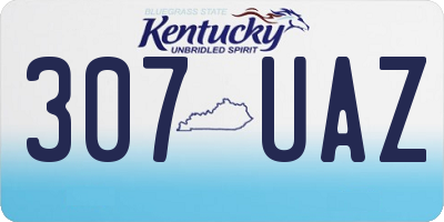 KY license plate 307UAZ