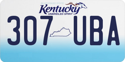 KY license plate 307UBA