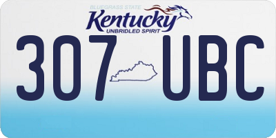 KY license plate 307UBC