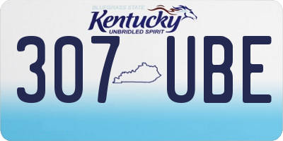 KY license plate 307UBE