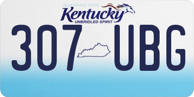 KY license plate 307UBG