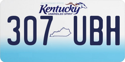 KY license plate 307UBH