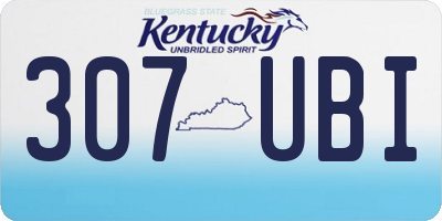 KY license plate 307UBI