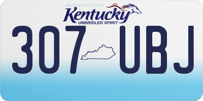 KY license plate 307UBJ
