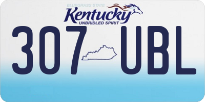 KY license plate 307UBL