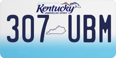 KY license plate 307UBM
