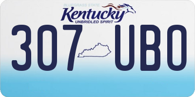 KY license plate 307UBO