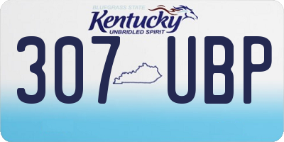 KY license plate 307UBP