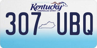 KY license plate 307UBQ
